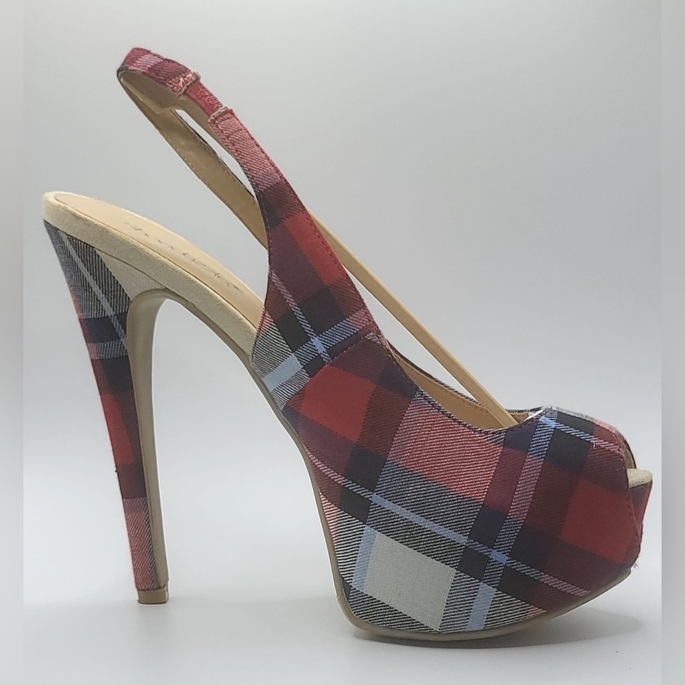 Josie plaid heeled sandals